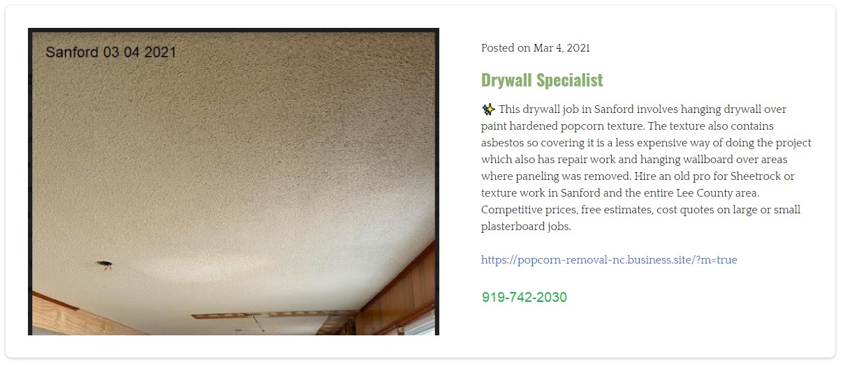 NC's Top Leading Number One #1 Drywall Hanging Finishing Repair