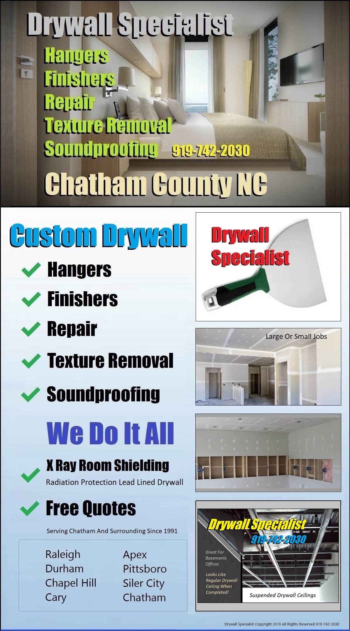 Nextdoor Wallboard Hanger Finisher Repair And Popcorn Texture Removal Soundproofing Companyr | North Carolina